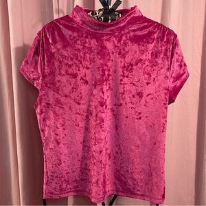 A New Day pink mock neck blouse